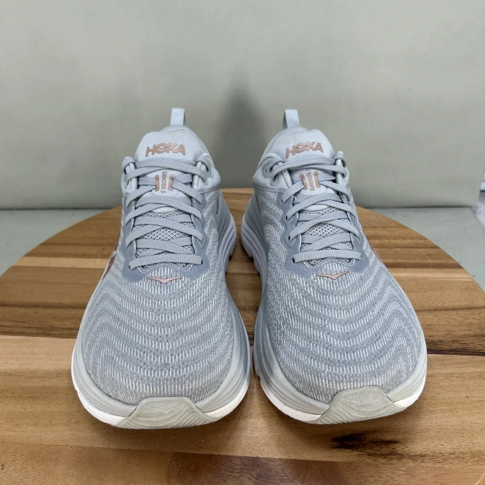 Hoka Gaviota 5 Wide Harbor Mist Rose Gold Running Shoes Cushion Womens Size 11 D